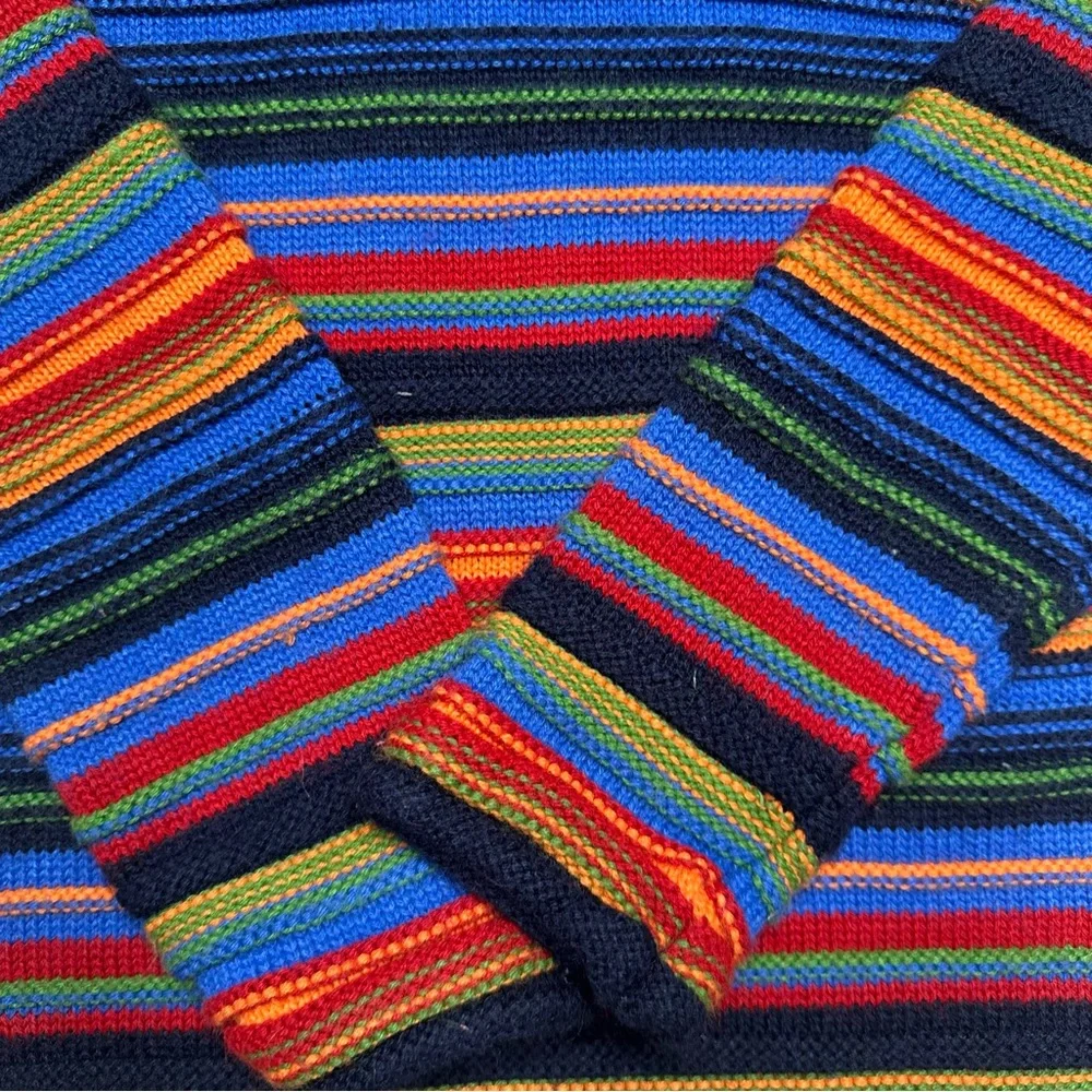 Rugged Bear Vintage Sweater Colourful Stripes Size 4 - Picture 10 of 16